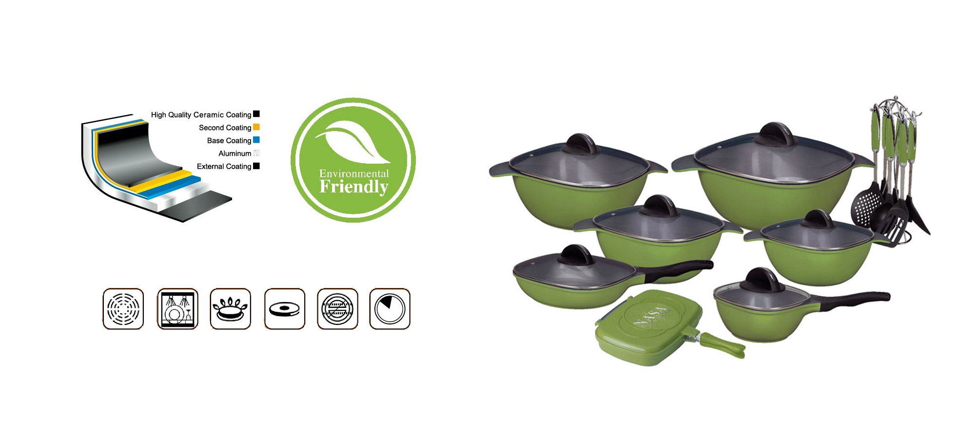 سرویس قابلمه 13 پارچه NS-6045B